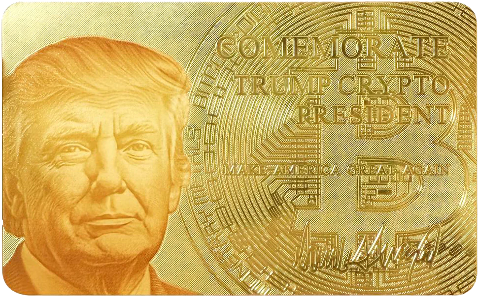 Commemorate Trump Crypto President Gold Card
