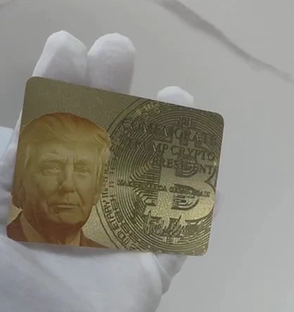 Commemorate Trump Crypto President Gold Card